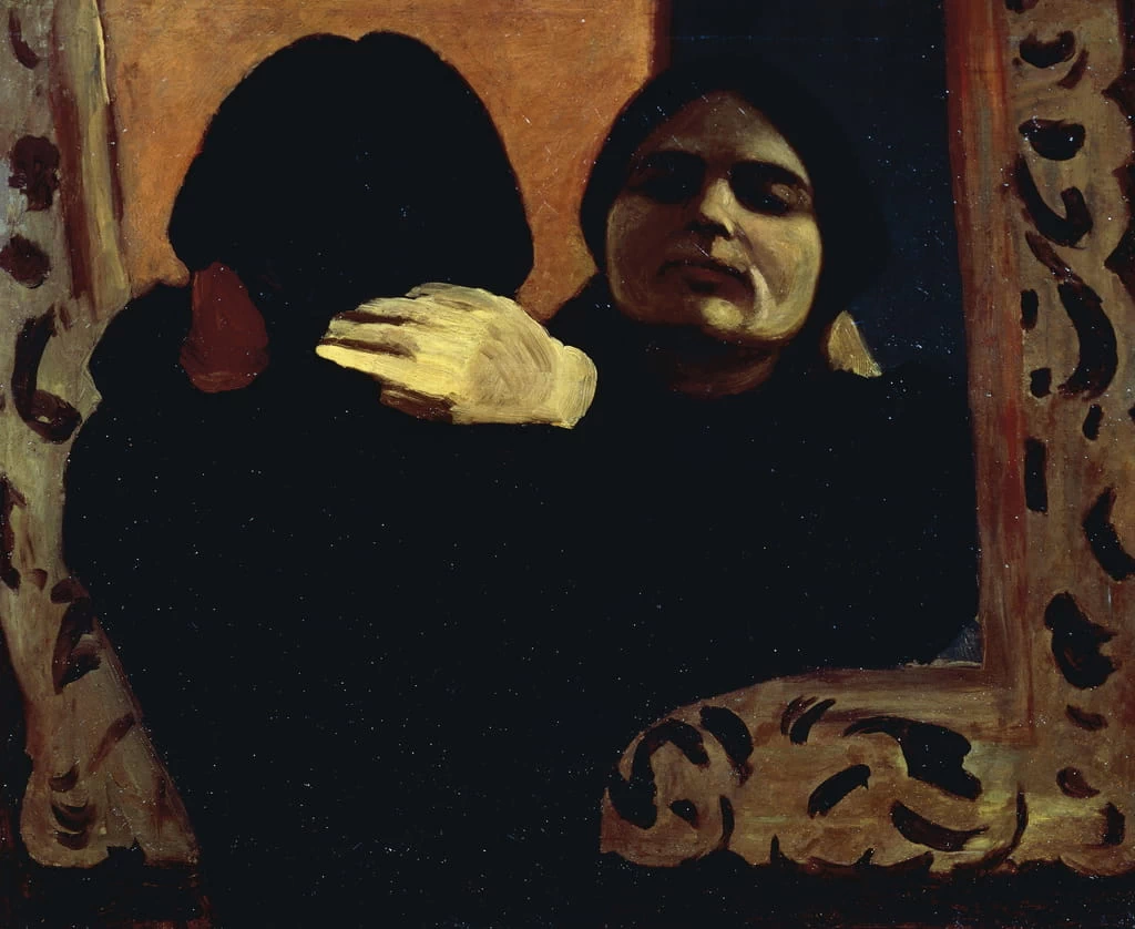 Isa davanti allo specchio (La moglie dell'artista)